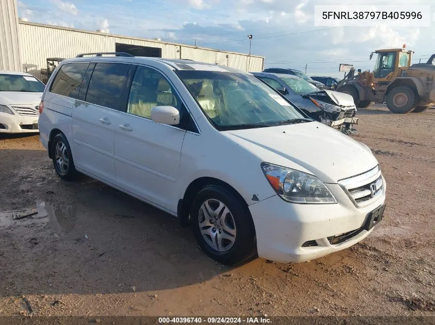 2007 Honda Odyssey Exl VIN: 5FNRL38797B405996 Lot: 40396740