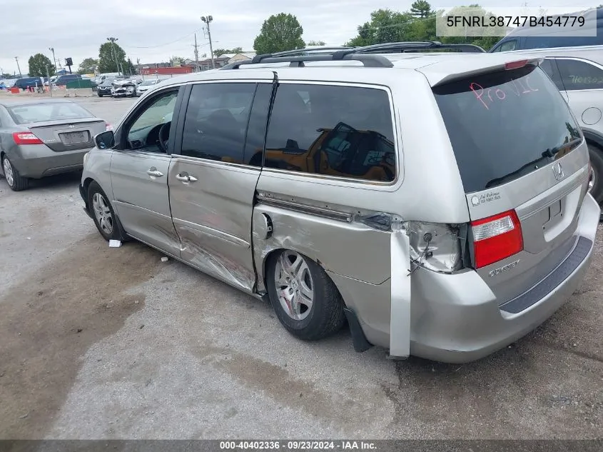 2007 Honda Odyssey Exl VIN: 5FNRL38747B454779 Lot: 40402336