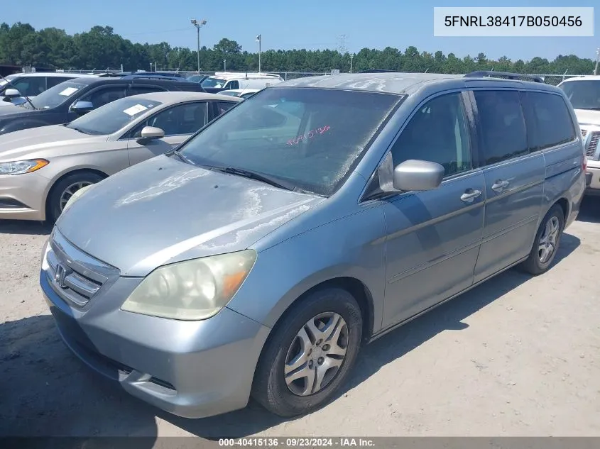 2007 Honda Odyssey Ex VIN: 5FNRL38417B050456 Lot: 40415136