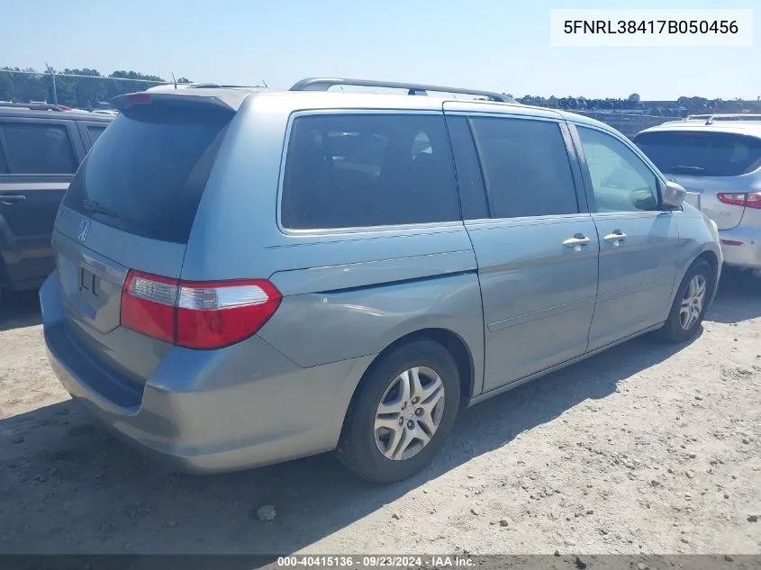 2007 Honda Odyssey Ex VIN: 5FNRL38417B050456 Lot: 40415136