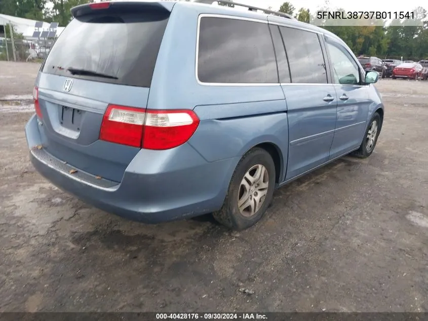 5FNRL38737B011541 2007 Honda Odyssey Ex-L