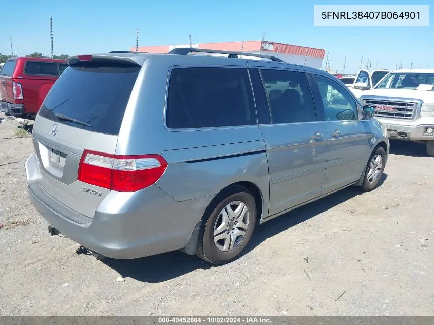 2007 Honda Odyssey Ex VIN: 5FNRL38407B064901 Lot: 40452664