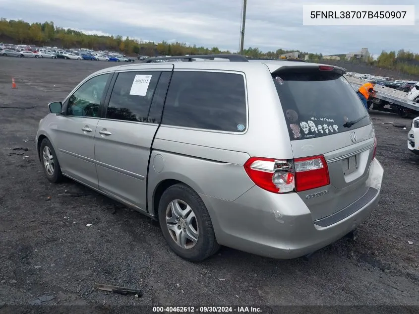 5FNRL38707B450907 2007 Honda Odyssey Ex-L