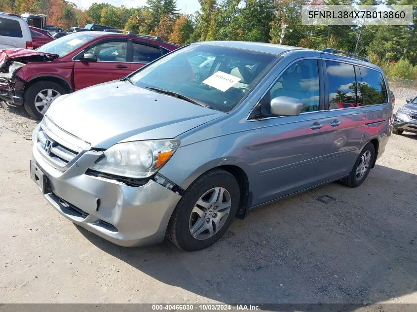 2007 Honda Odyssey Ex VIN: 5FNRL384X7B013860 Lot: 40466030