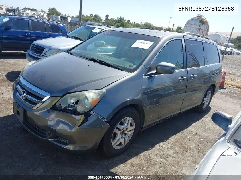 5FNRL38727B123358 2007 Honda Odyssey Ex-L