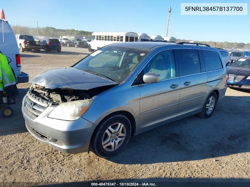 5FNRL38457B137700 2007 Honda Odyssey Ex