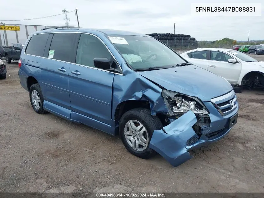 5FNRL38447B088831 2007 Honda Odyssey Ex