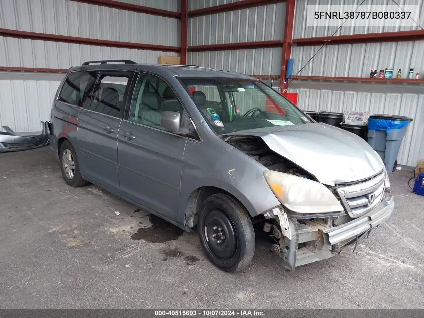 5FNRL38787B080337 2007 Honda Odyssey Ex-L