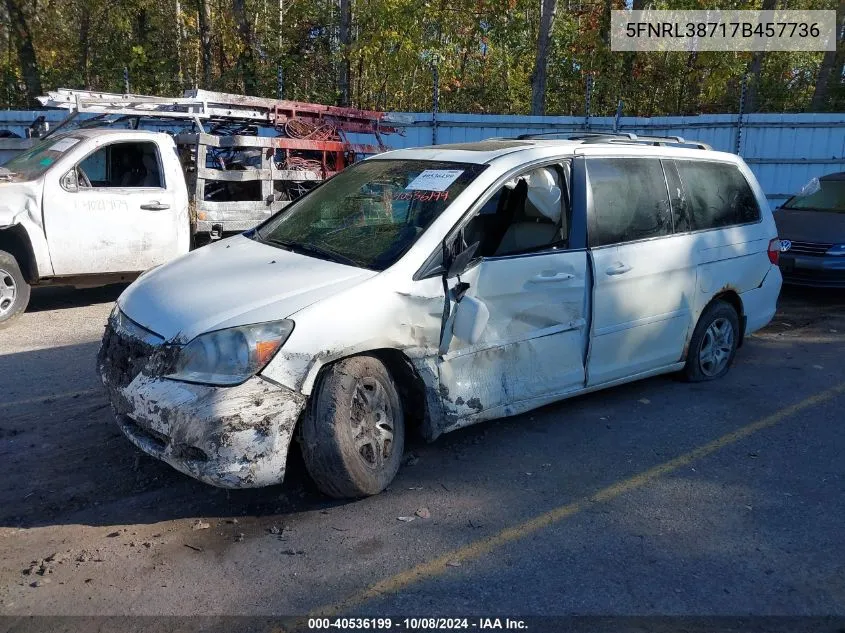 2007 Honda Odyssey Exl VIN: 5FNRL38717B457736 Lot: 40536199