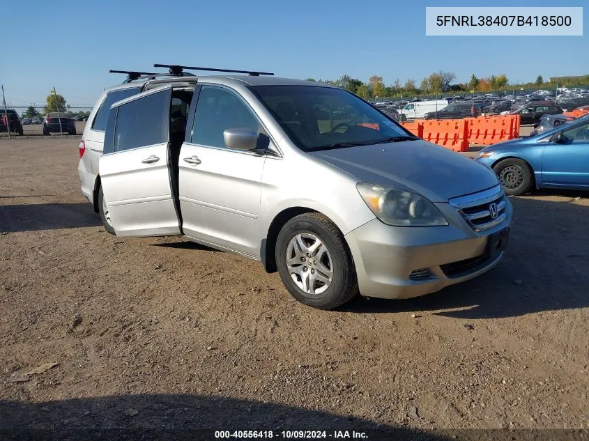 5FNRL38407B418500 2007 Honda Odyssey Ex