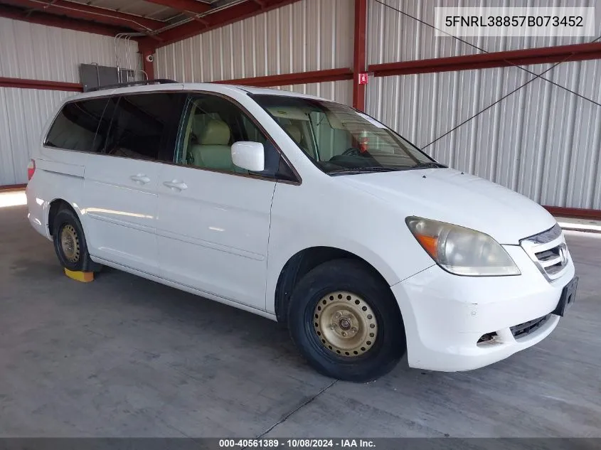 5FNRL38857B073452 2007 Honda Odyssey Touring