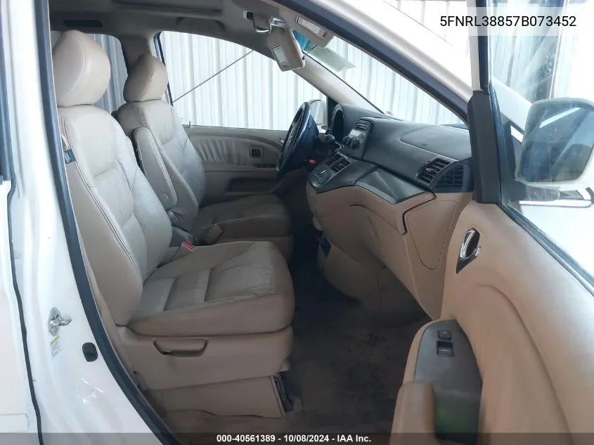 5FNRL38857B073452 2007 Honda Odyssey Touring