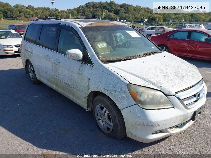 2007 Honda Odyssey Ex-L VIN: 5FNRL38747B427095 Lot: 40564904