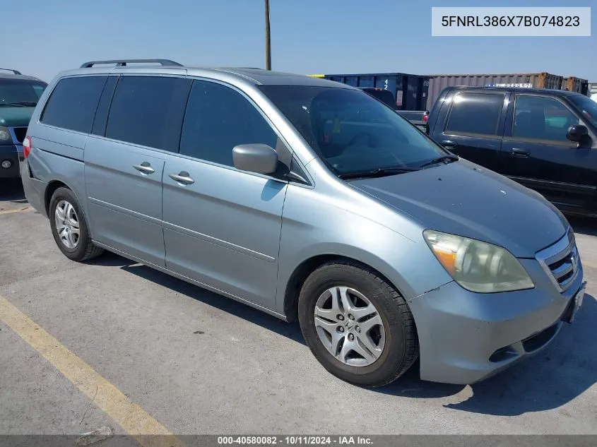 2007 Honda Odyssey Ex-L VIN: 5FNRL386X7B074823 Lot: 40580082