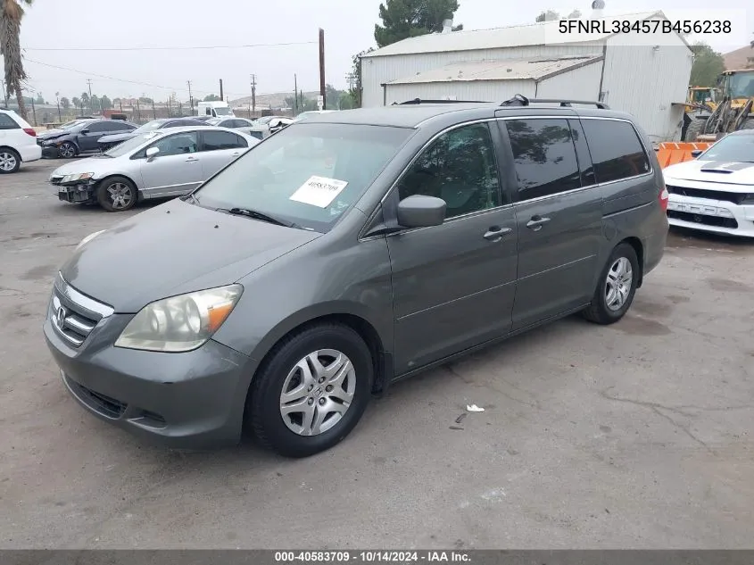 2007 Honda Odyssey Ex VIN: 5FNRL38457B456238 Lot: 40583709