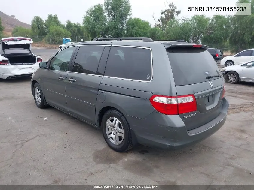 2007 Honda Odyssey Ex VIN: 5FNRL38457B456238 Lot: 40583709