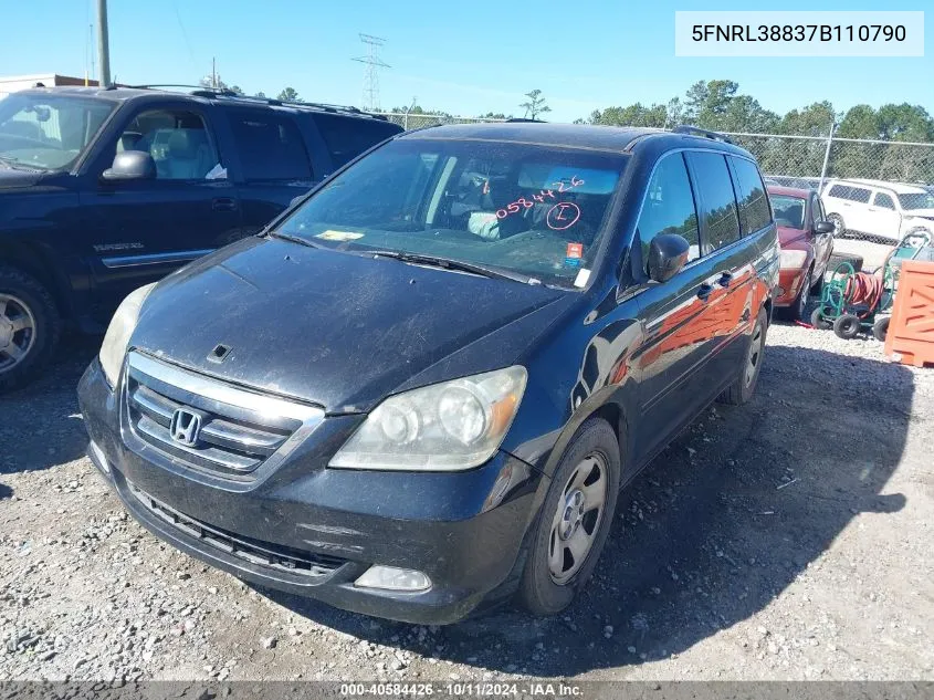 2007 Honda Odyssey Touring VIN: 5FNRL38837B110790 Lot: 40584426