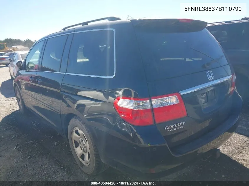 5FNRL38837B110790 2007 Honda Odyssey Touring