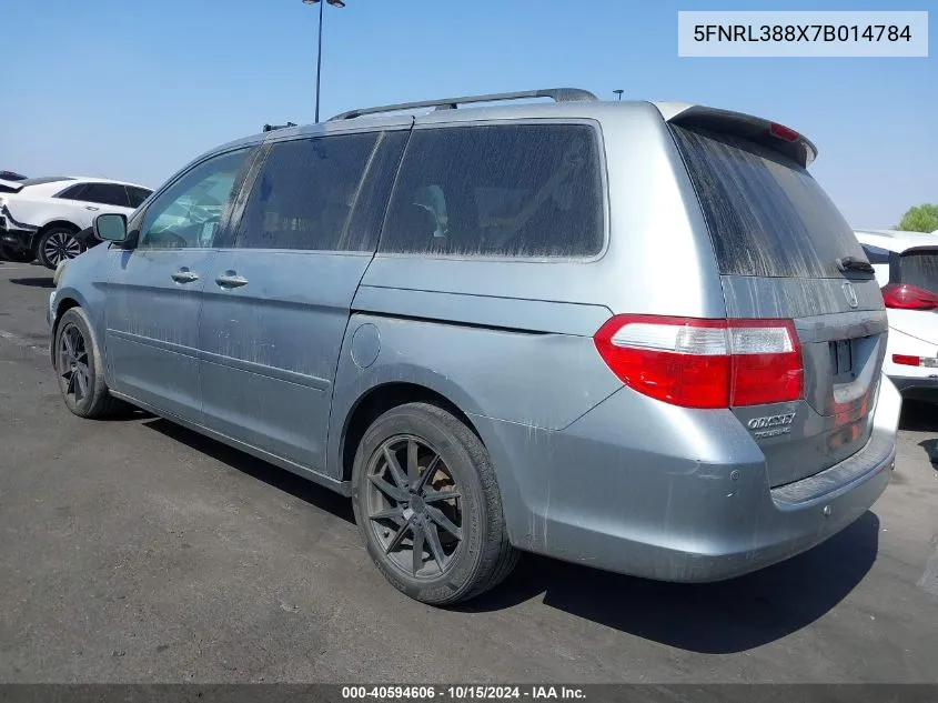 2007 Honda Odyssey Touring VIN: 5FNRL388X7B014784 Lot: 40594606