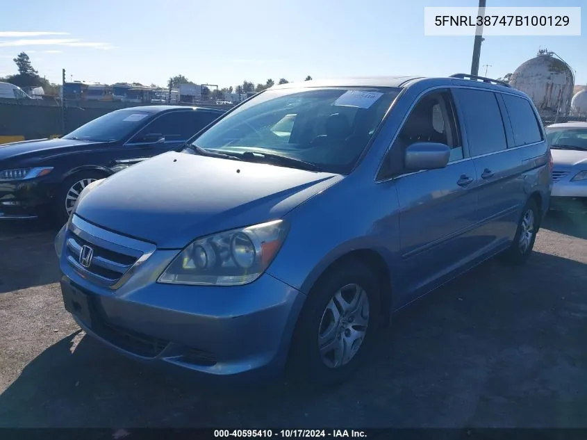 2007 Honda Odyssey Ex-L VIN: 5FNRL38747B100129 Lot: 40595410