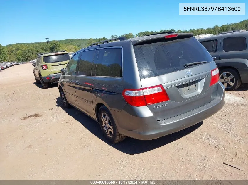 5FNRL38797B413600 2007 Honda Odyssey Ex-L