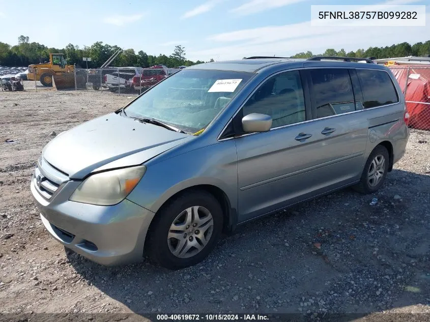 5FNRL38757B099282 2007 Honda Odyssey Ex-L