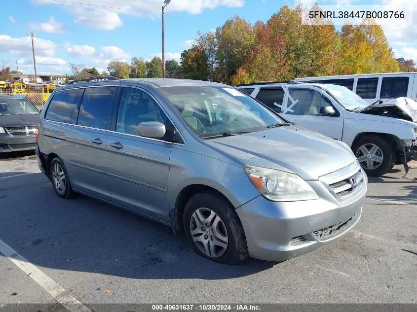 2007 Honda Odyssey Ex VIN: 5FNRL38447B008766 Lot: 40631637