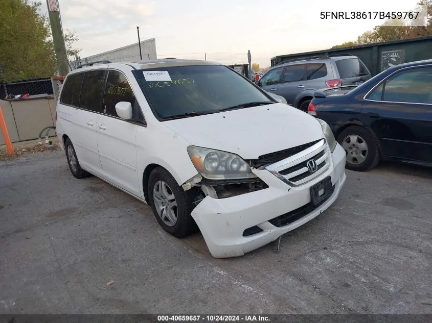 2007 Honda Odyssey Ex-L VIN: 5FNRL38617B459767 Lot: 40659657