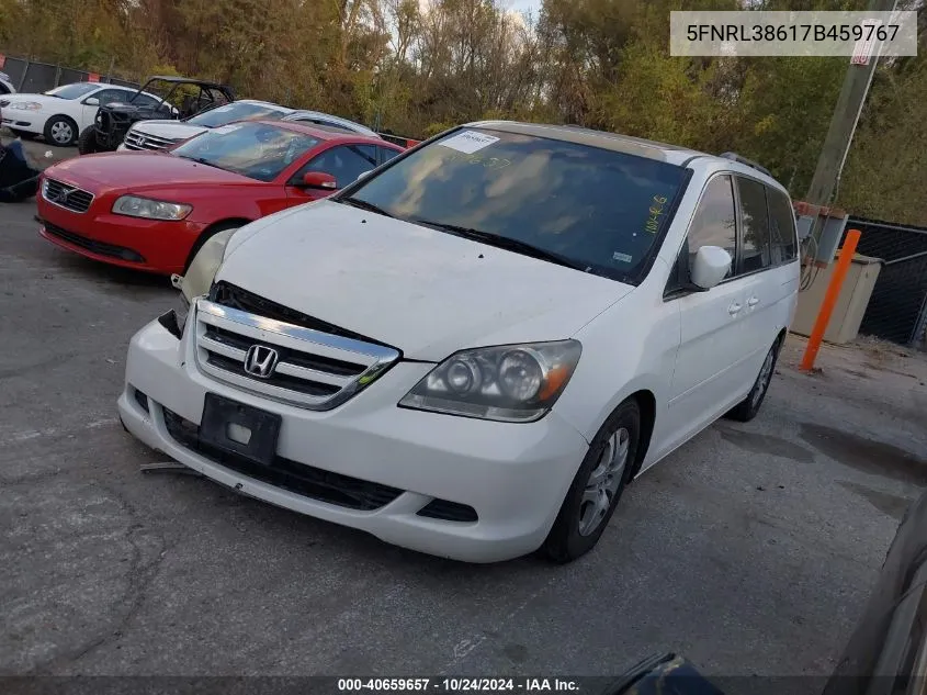 2007 Honda Odyssey Ex-L VIN: 5FNRL38617B459767 Lot: 40659657