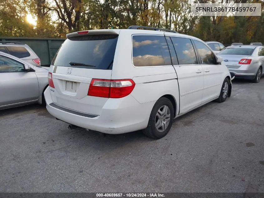 2007 Honda Odyssey Ex-L VIN: 5FNRL38617B459767 Lot: 40659657