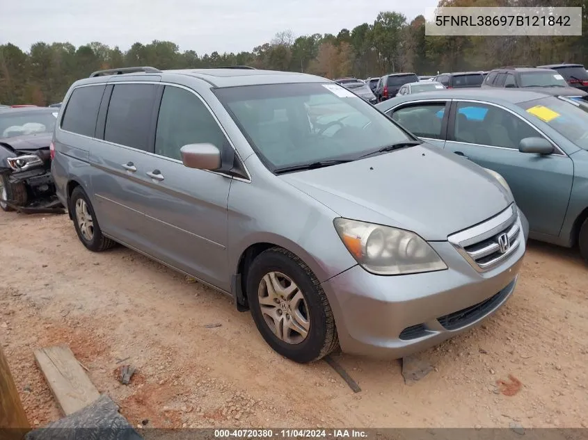 2007 Honda Odyssey Exl VIN: 5FNRL38697B121842 Lot: 40720380