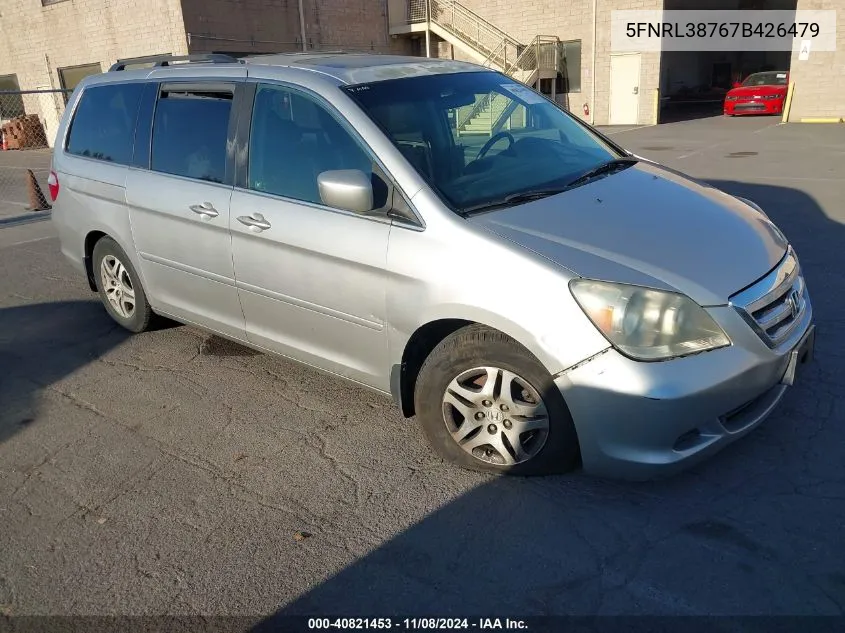 2007 Honda Odyssey Ex-L VIN: 5FNRL38767B426479 Lot: 40821453