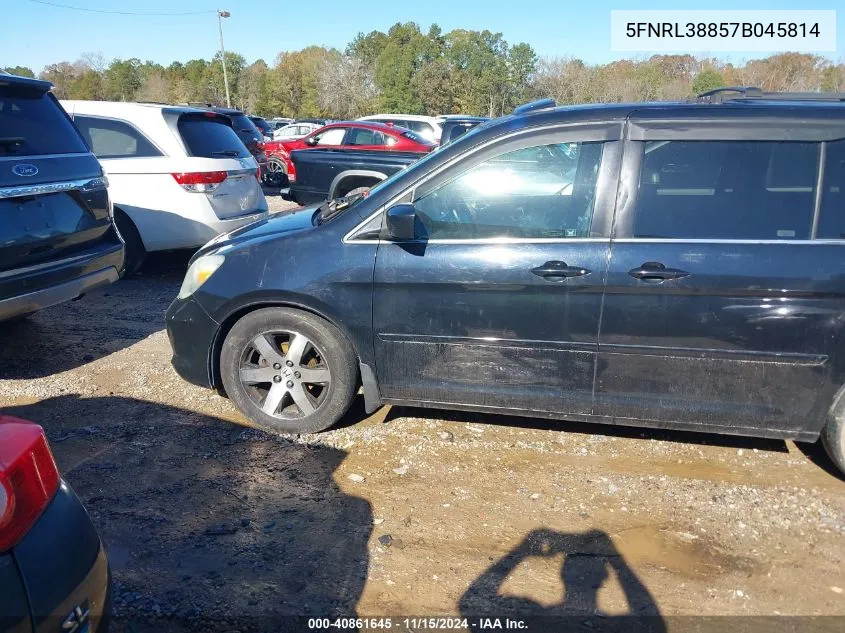 2007 Honda Odyssey Touring VIN: 5FNRL38857B045814 Lot: 40861645