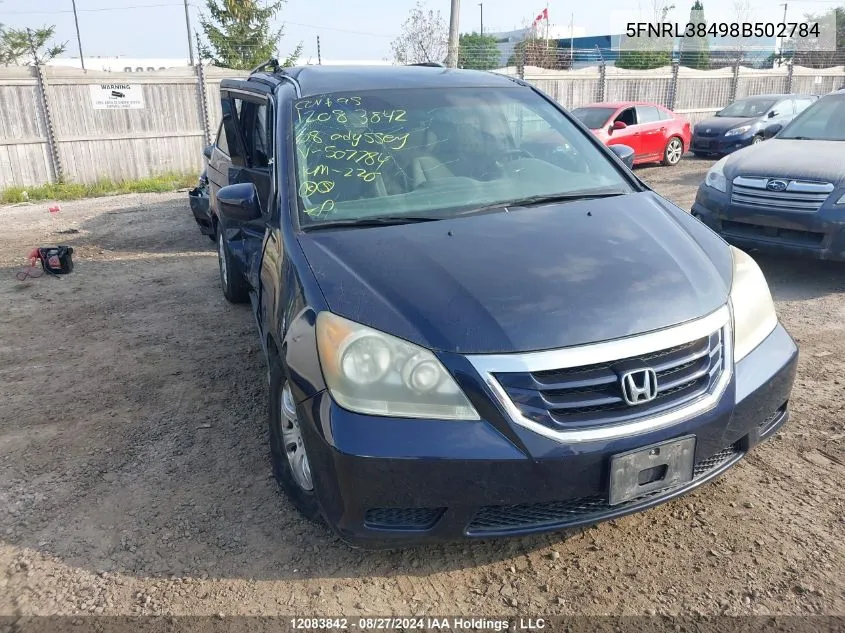 5FNRL38498B502784 2008 Honda Odyssey