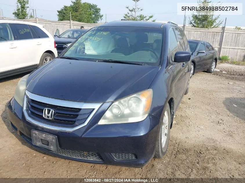 5FNRL38498B502784 2008 Honda Odyssey