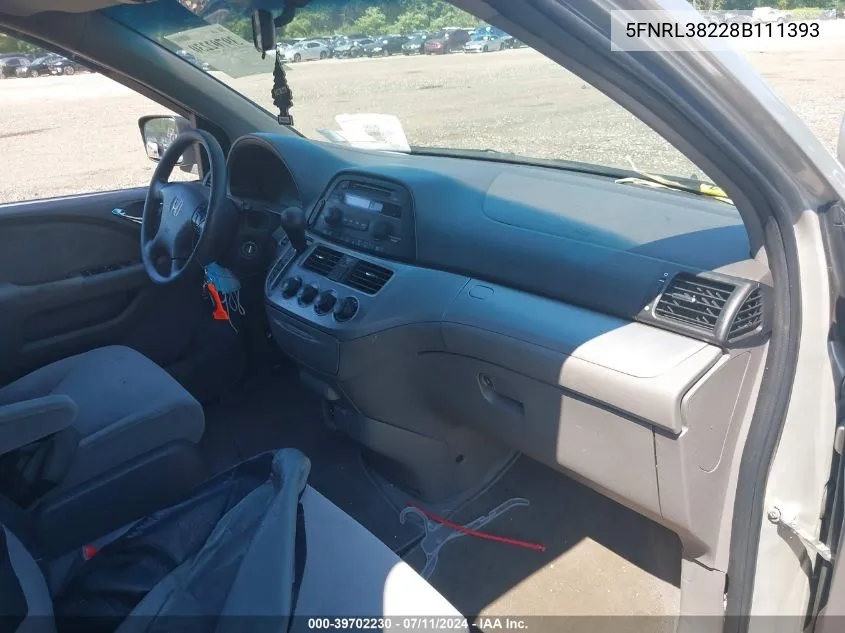 5FNRL38228B111393 2008 Honda Odyssey Lx