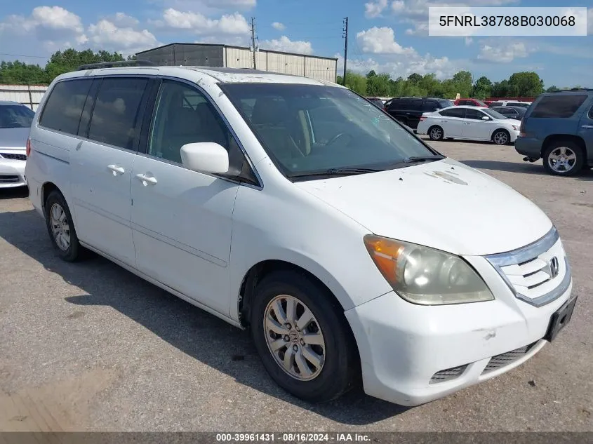 2008 Honda Odyssey Ex-L VIN: 5FNRL38788B030068 Lot: 39961431