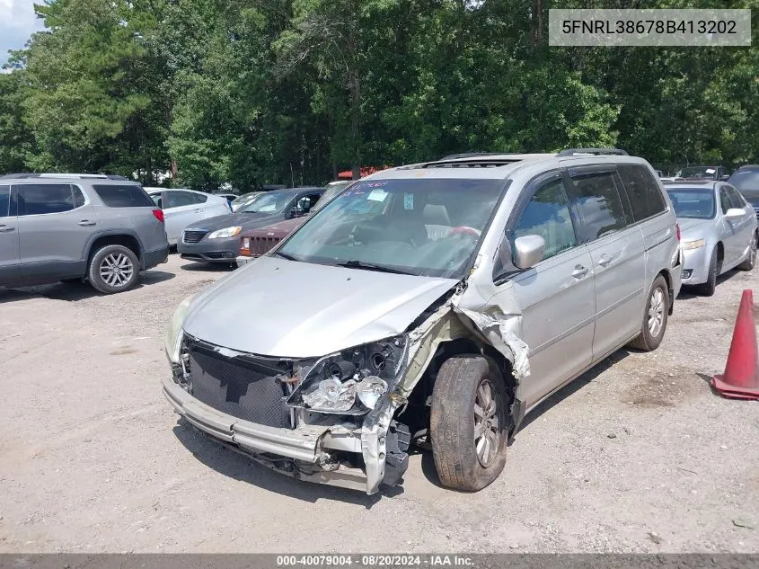 5FNRL38678B413202 2008 Honda Odyssey Ex-L