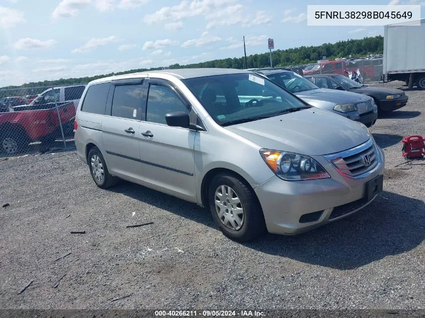 5FNRL38298B045649 2008 Honda Odyssey Lx