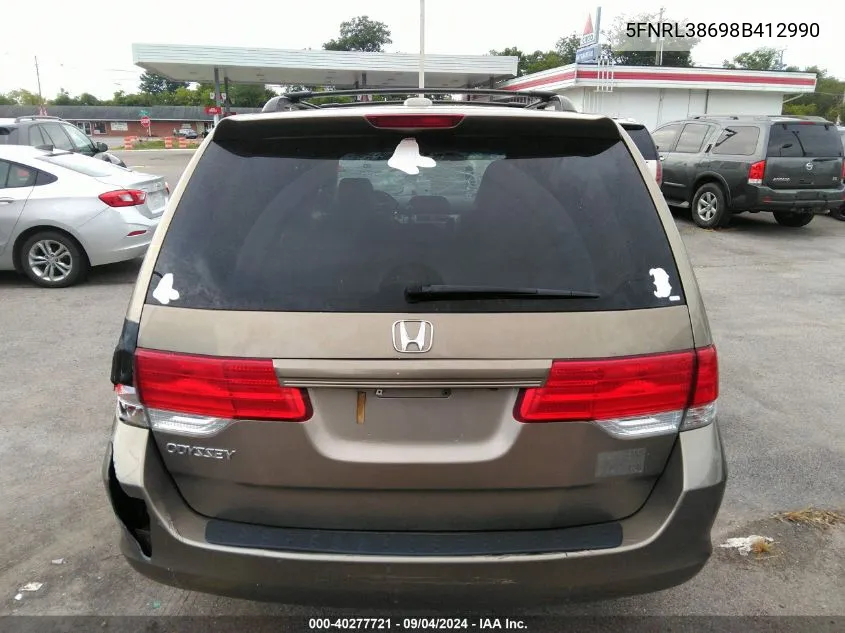 5FNRL38698B412990 2008 Honda Odyssey Ex-L