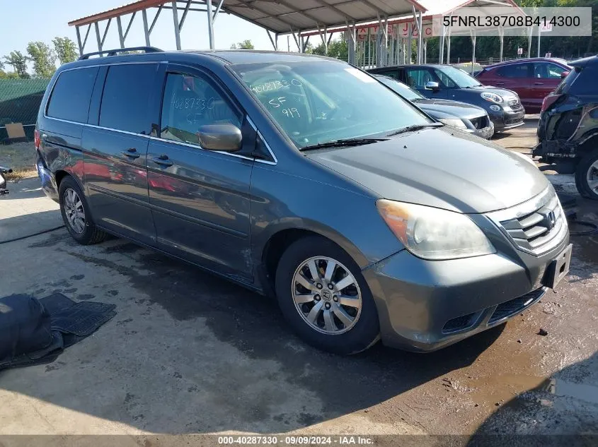 2008 Honda Odyssey Ex-L VIN: 5FNRL38708B414300 Lot: 40287330