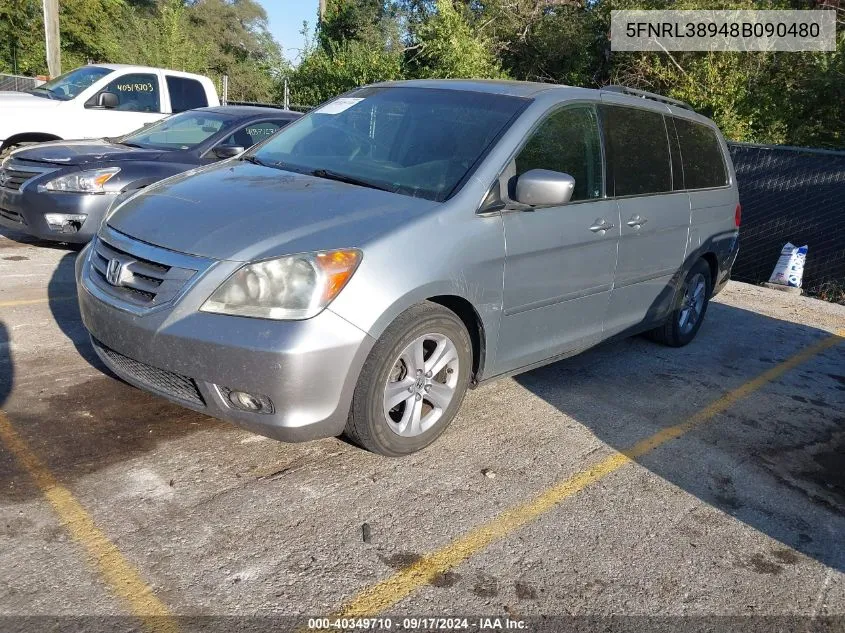 2008 Honda Odyssey Touring VIN: 5FNRL38948B090480 Lot: 40349710