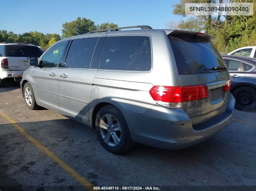 2008 Honda Odyssey Touring VIN: 5FNRL38948B090480 Lot: 40349710