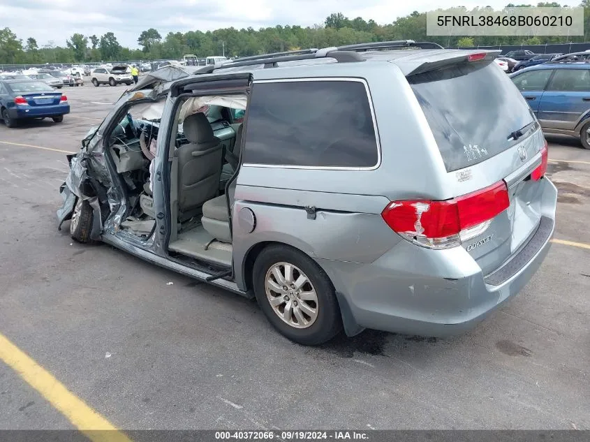 5FNRL38468B060210 2008 Honda Odyssey Ex