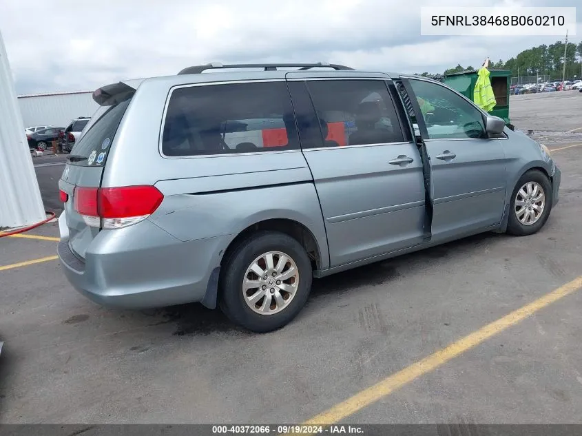 5FNRL38468B060210 2008 Honda Odyssey Ex