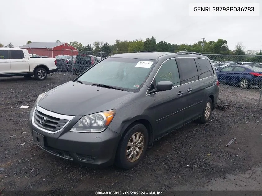 5FNRL38798B036283 2008 Honda Odyssey Ex-L