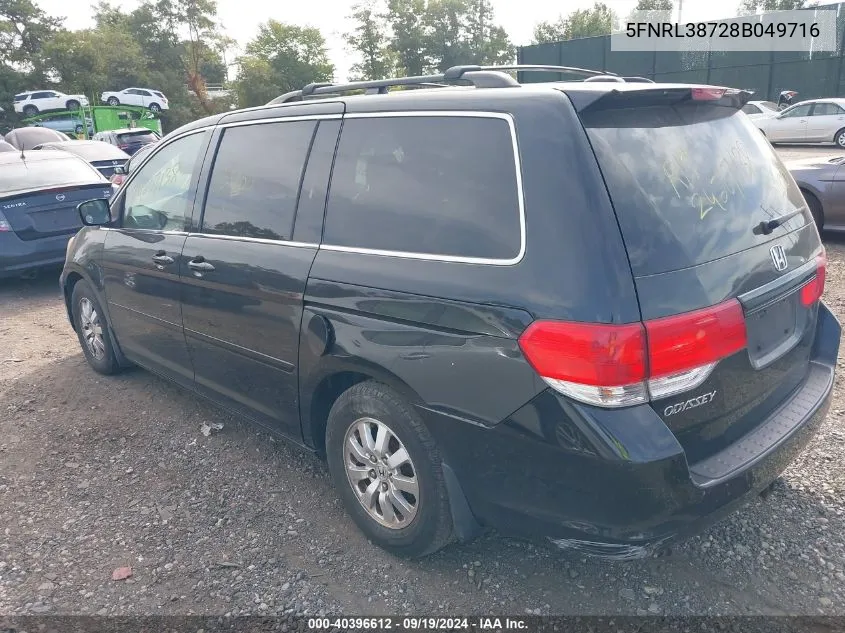 5FNRL38728B049716 2008 Honda Odyssey Ex-L