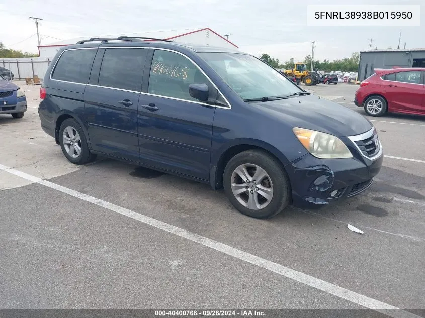 2008 Honda Odyssey Touring VIN: 5FNRL38938B015950 Lot: 40400768