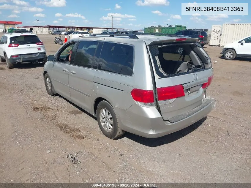 5FNRL38408B413363 2008 Honda Odyssey Ex