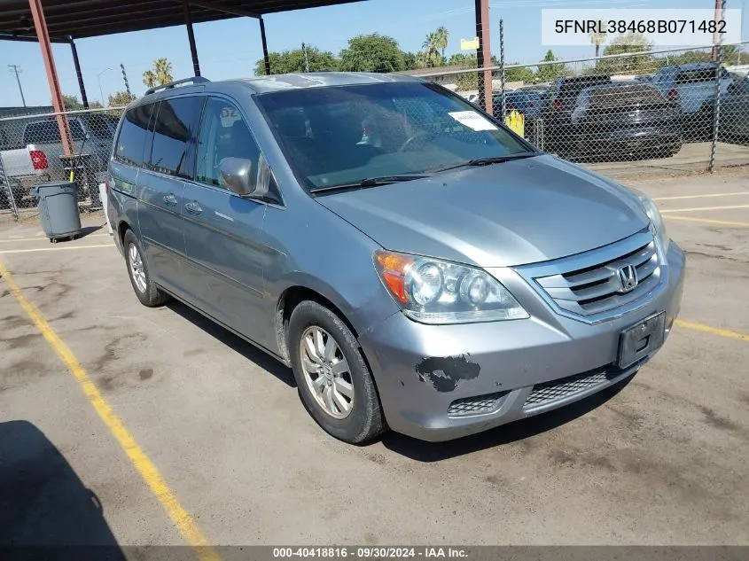 2008 Honda Odyssey Ex VIN: 5FNRL38468B071482 Lot: 40418816